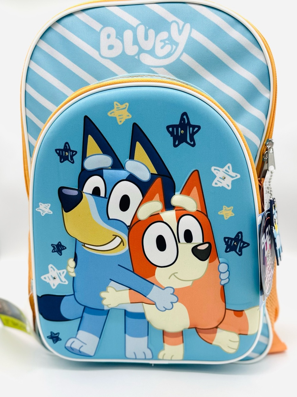 Bluey & Bingo Kids Backpack School Bag with 3D Front Panel and Light-Up Stars